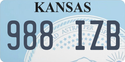 KS license plate 988IZB