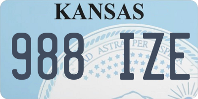 KS license plate 988IZE