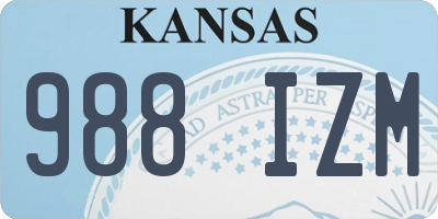 KS license plate 988IZM