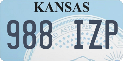 KS license plate 988IZP