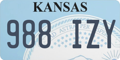 KS license plate 988IZY