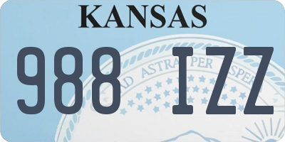 KS license plate 988IZZ