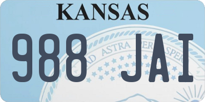KS license plate 988JAI
