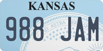 KS license plate 988JAM