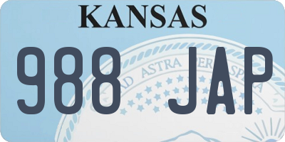 KS license plate 988JAP