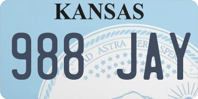 KS license plate 988JAY