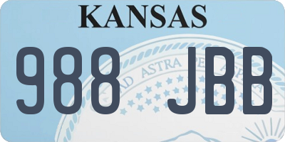 KS license plate 988JBB