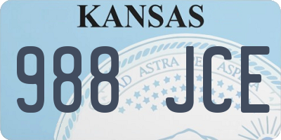 KS license plate 988JCE