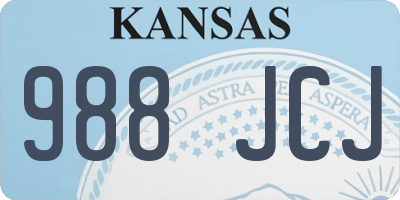 KS license plate 988JCJ