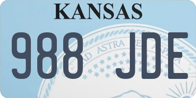 KS license plate 988JDE