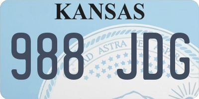 KS license plate 988JDG