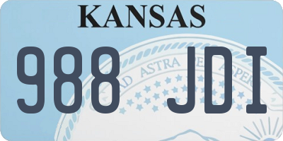 KS license plate 988JDI