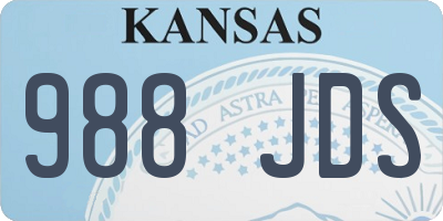 KS license plate 988JDS