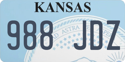 KS license plate 988JDZ