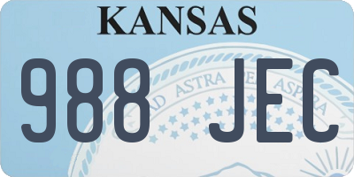 KS license plate 988JEC
