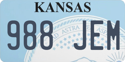 KS license plate 988JEM