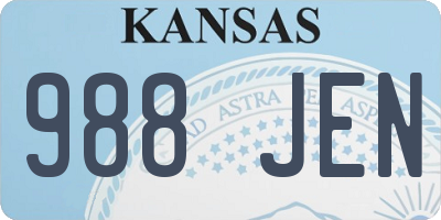 KS license plate 988JEN