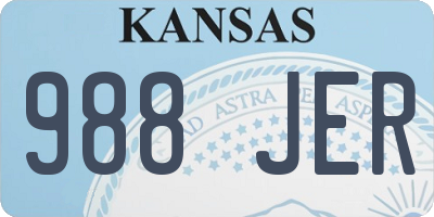 KS license plate 988JER