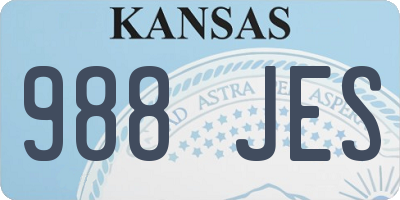 KS license plate 988JES