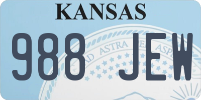 KS license plate 988JEW