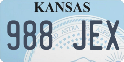 KS license plate 988JEX