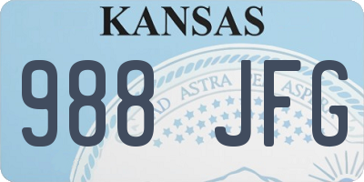 KS license plate 988JFG