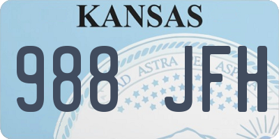 KS license plate 988JFH