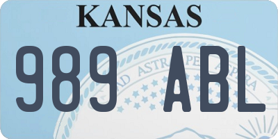 KS license plate 989ABL