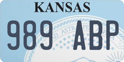 KS license plate 989ABP