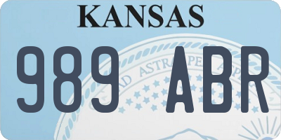 KS license plate 989ABR