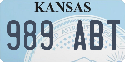 KS license plate 989ABT