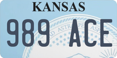 KS license plate 989ACE