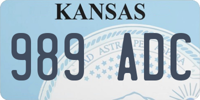 KS license plate 989ADC