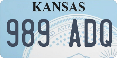 KS license plate 989ADQ