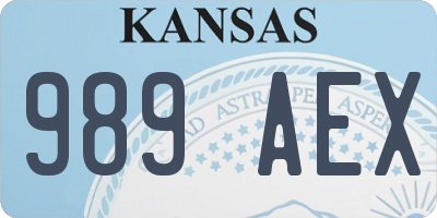 KS license plate 989AEX