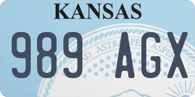 KS license plate 989AGX