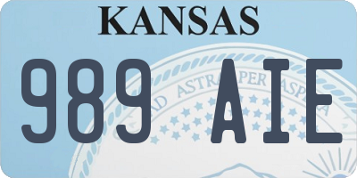 KS license plate 989AIE