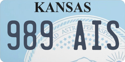 KS license plate 989AIS