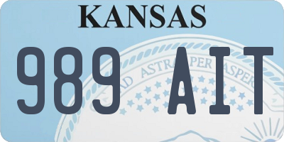 KS license plate 989AIT