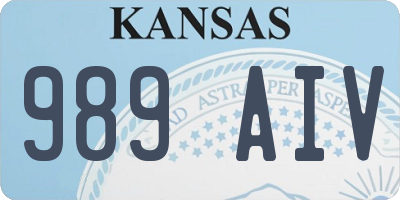 KS license plate 989AIV