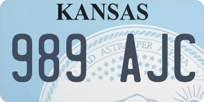 KS license plate 989AJC