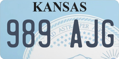 KS license plate 989AJG