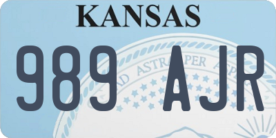 KS license plate 989AJR