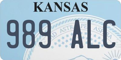 KS license plate 989ALC