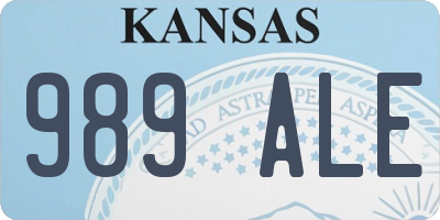 KS license plate 989ALE