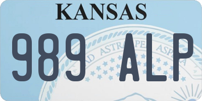 KS license plate 989ALP