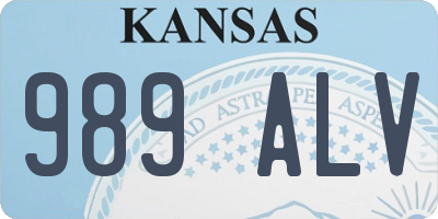 KS license plate 989ALV