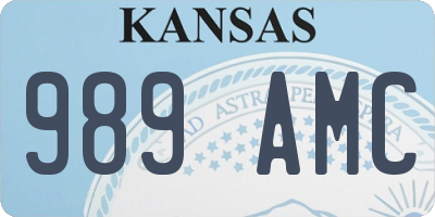 KS license plate 989AMC