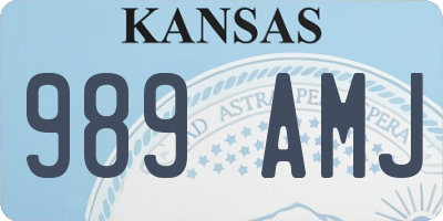 KS license plate 989AMJ