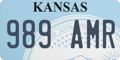 KS license plate 989AMR